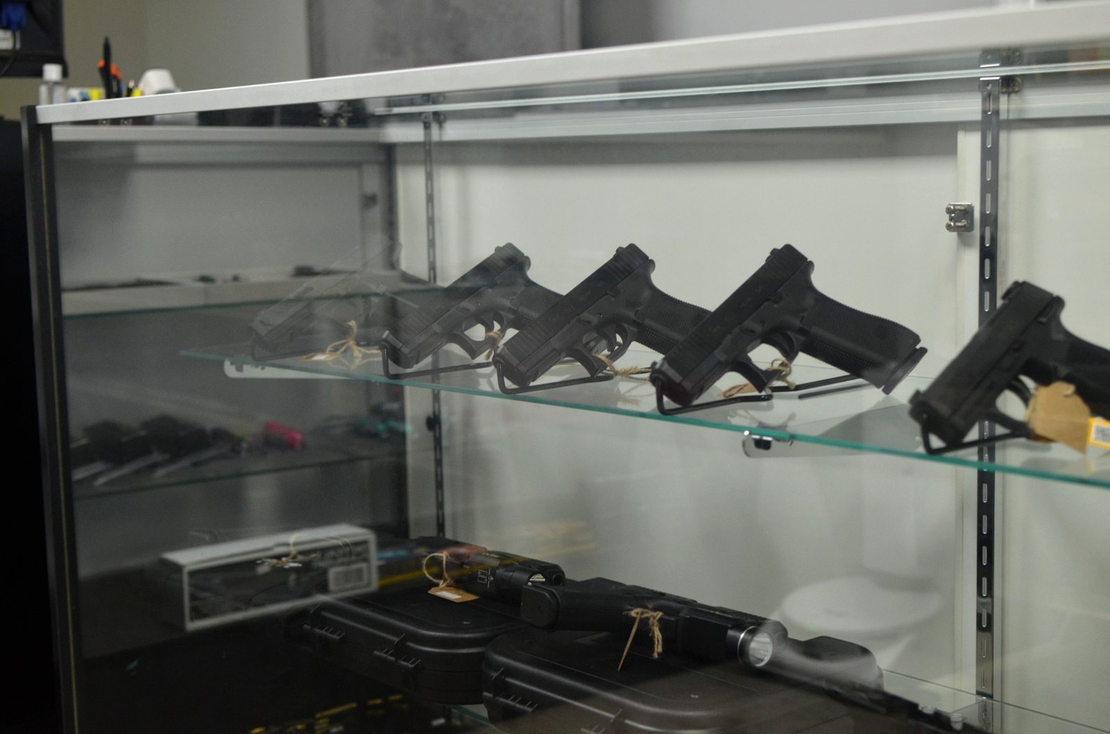 Glass case display
