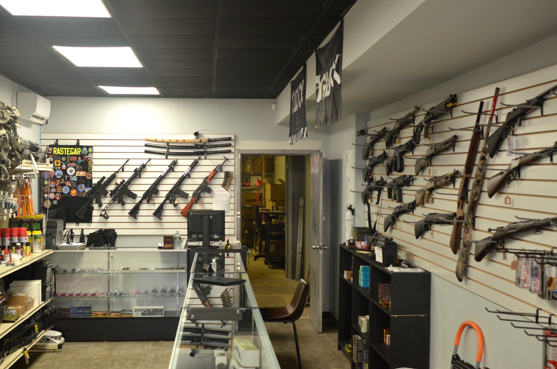 Inside Glen Cove Armory showroom
